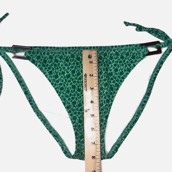 Victoria's Secret Womens Floral Bathing Suit Bikini Bottom Swimsuit Green S - Picture 5 of 8
